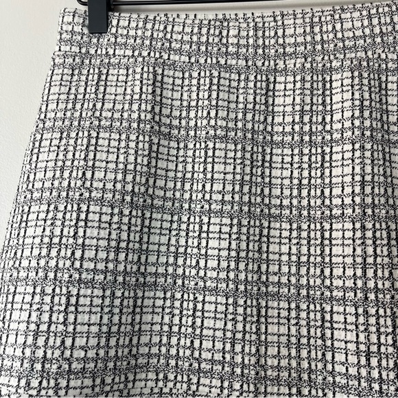 NWT Loft A Line Mini Skirt Black and White Checked XS - Picture 7 of 7